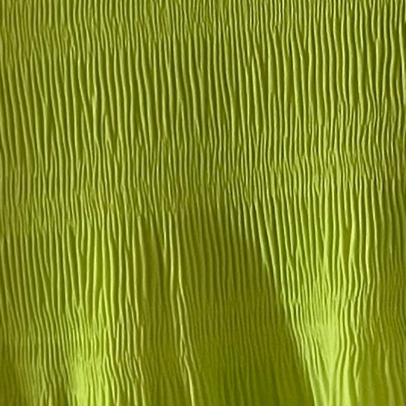 Smocked Lime Green Boho Blouse NWOT - Picture 5 of 14